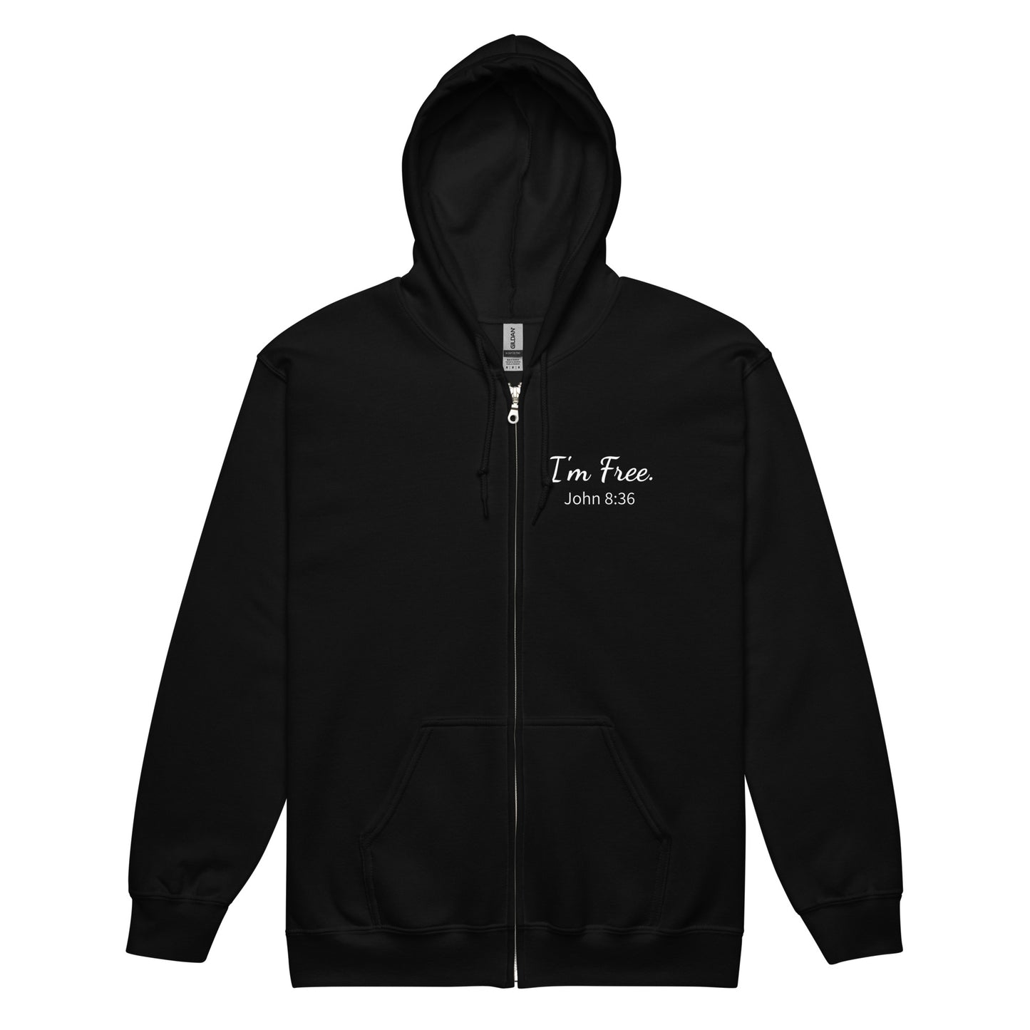 Jet Black Unisex Zip hoodie